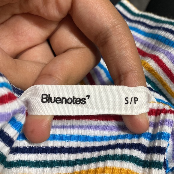 ranbow blue notes crop top - Picture 2 of 2